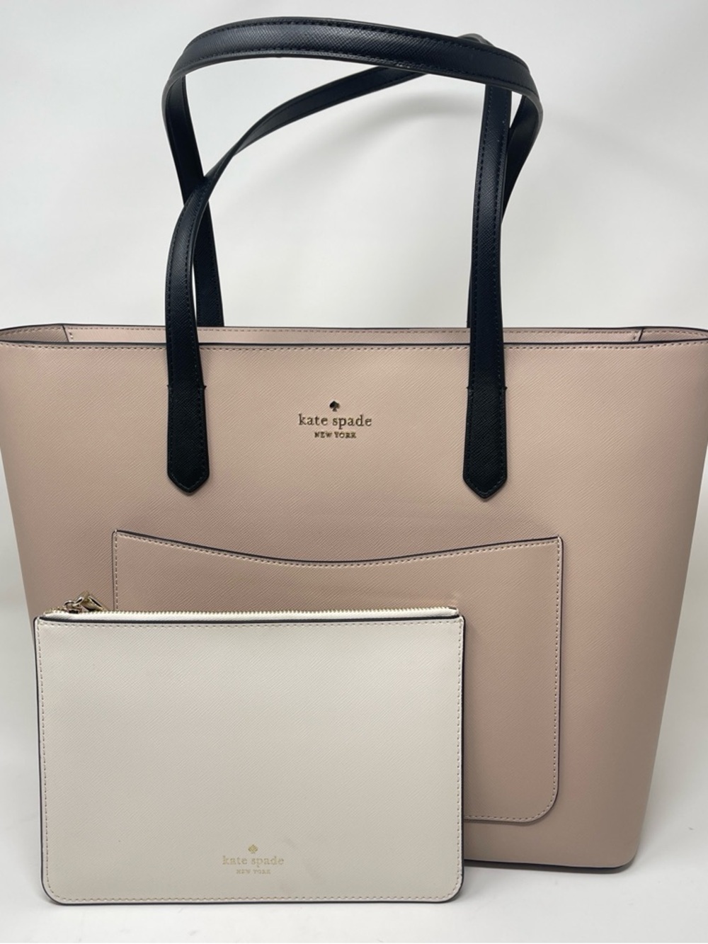 Kate Spade New York Blush Pink Tote Bag + Matching Zip Pouch - Picture 3 of 16